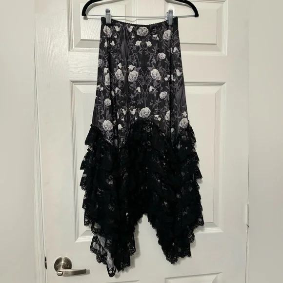 NWT Dolls Kill / Widow Midnight Bloom Maxi Skirt - Picture 2 of 3